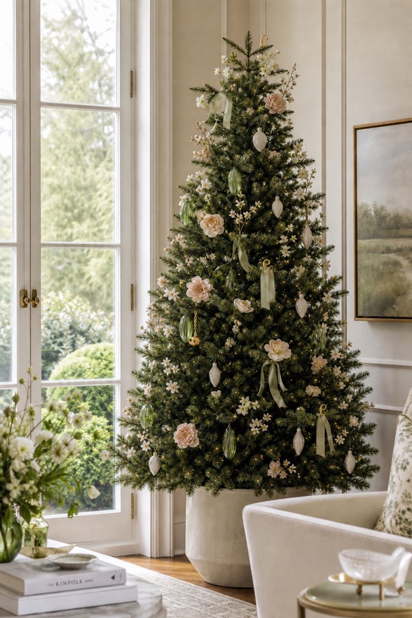 Spring Everley tree with fresh green and floral accents